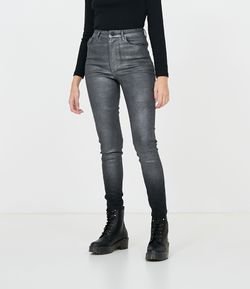 Calça Skinny Jeans Metalizada 