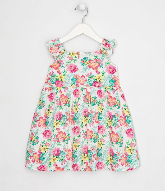 Vestido Infantil em Viscose Estampa Floral - Tam 1 a 5 anos | Póim (1 a 5 anos) | Multicores | 05