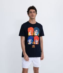 Camiseta com Estampa The Beatles Faces