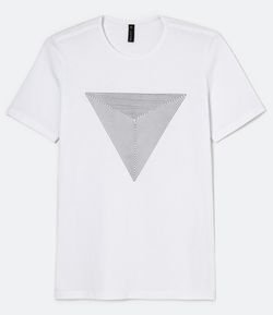 Camiseta Manga Curta com Triângulo Infinito