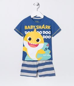 Pijama Infantil Estampa Baby Shark - Tam 1 a 4 anos