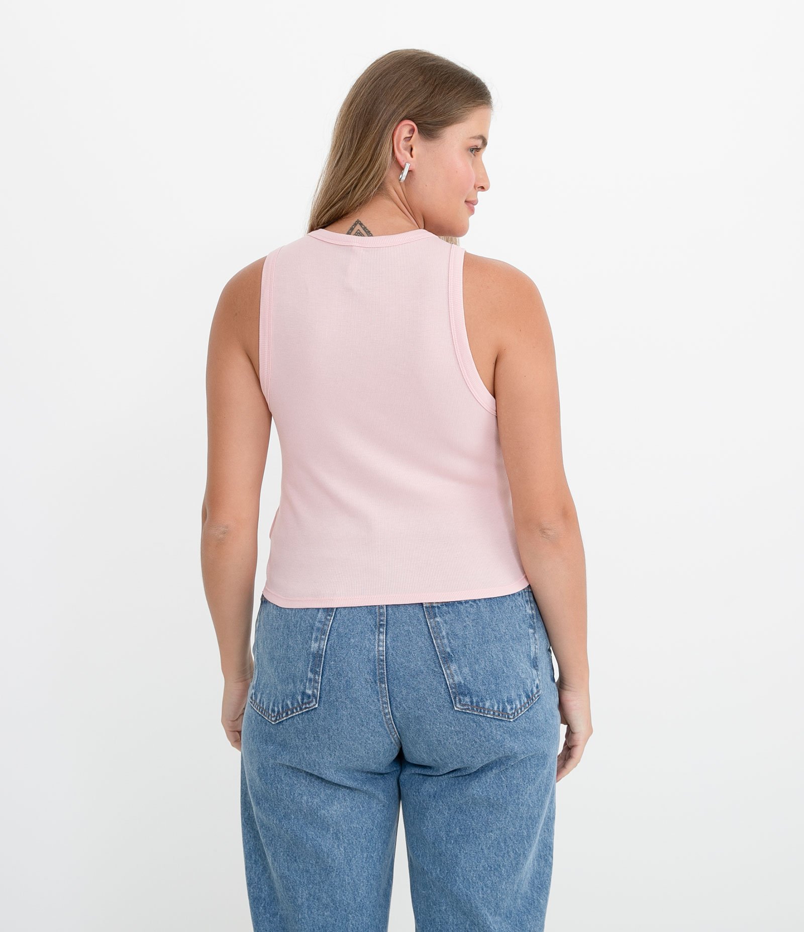 Regata Cropped Básica em Ribana Canelada 2