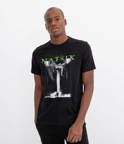 Camiseta Manga Curta Estampa Matrix