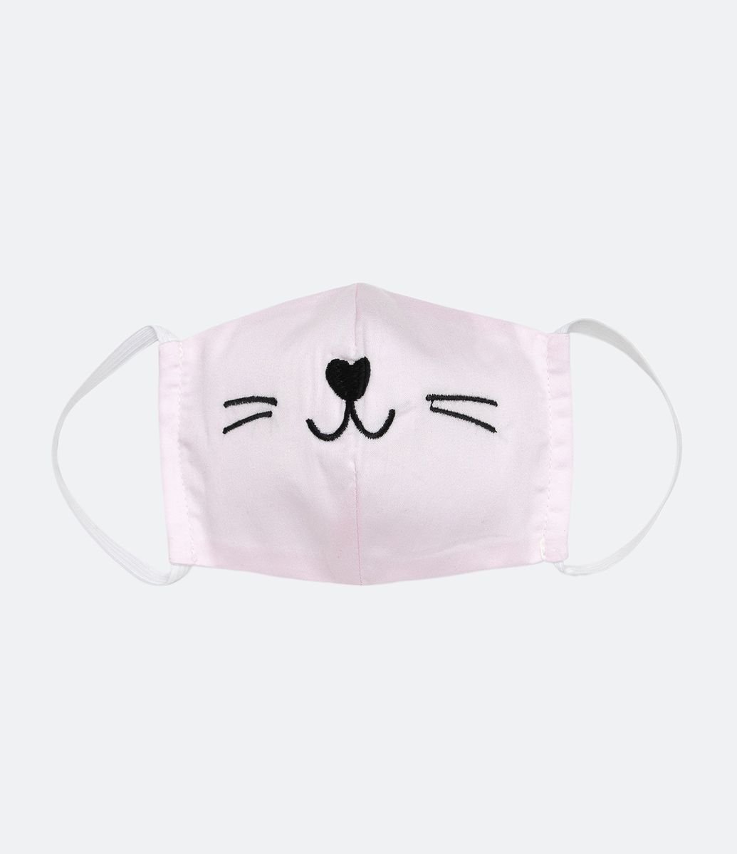 Máscara de Tecido Infantil Estampa Gato Branco