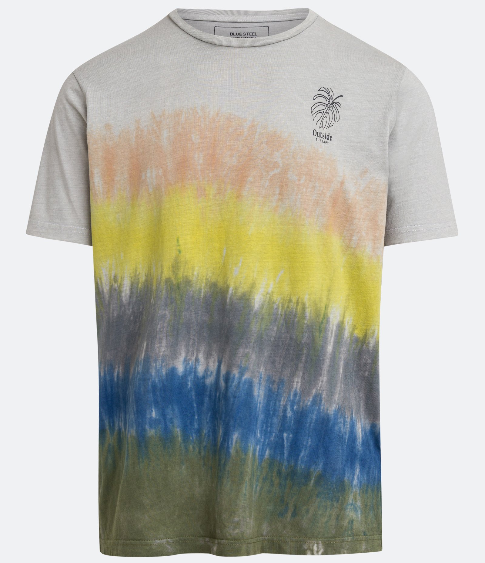 Camiseta em Meia Malha com Estampa Tie Dye Branco 5