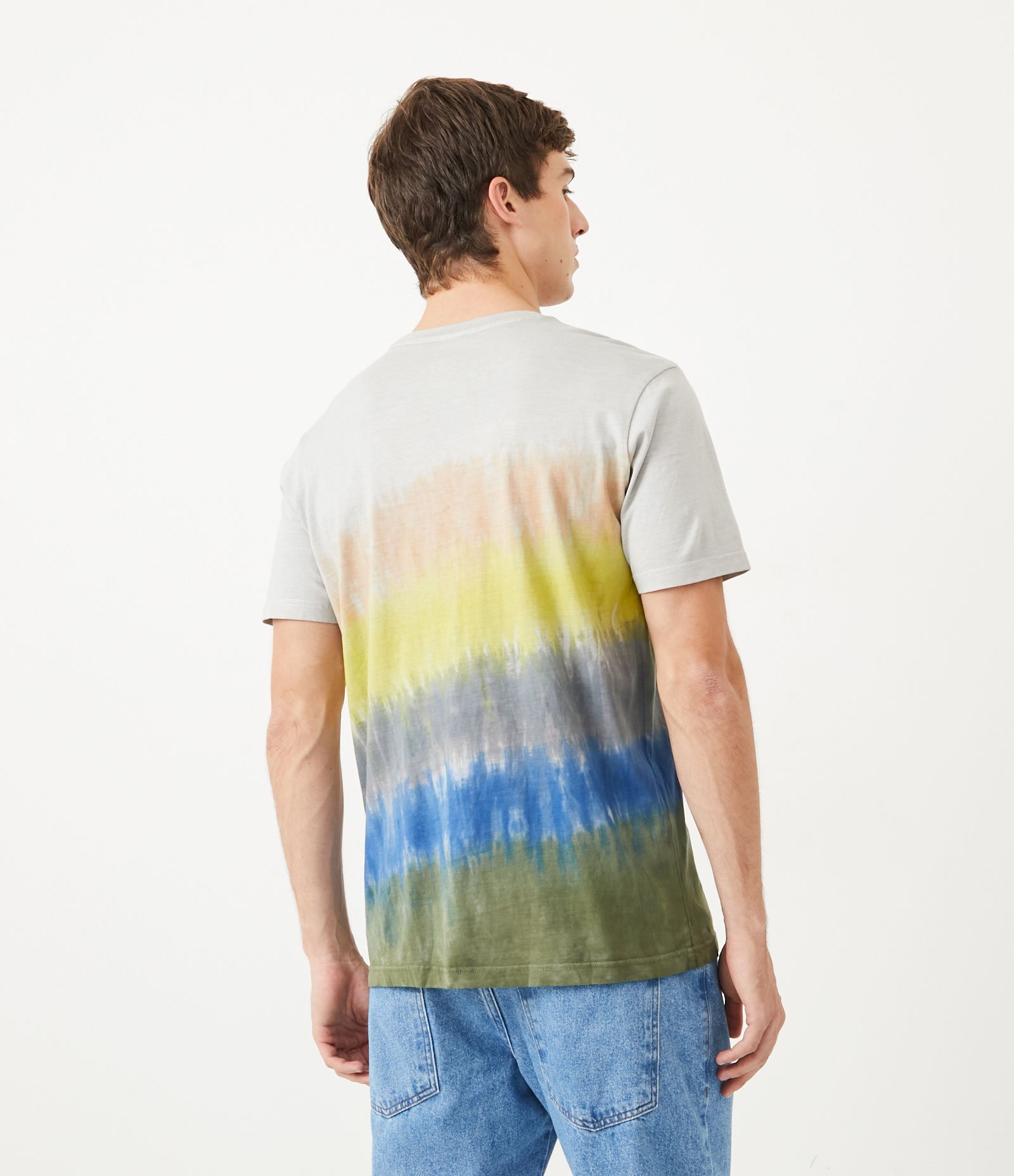 Camiseta em Meia Malha com Estampa Tie Dye Branco 3