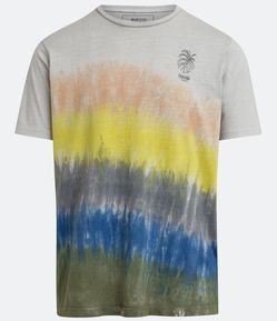 Camiseta em Meia Malha com Estampa Tie Dye