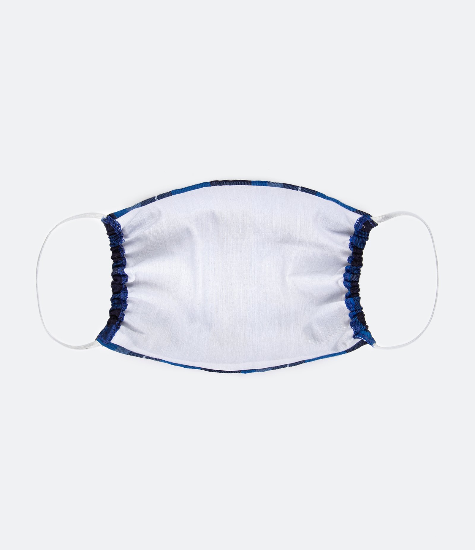 Máscara de Tecido Infantil Estampa Xadrez - Tam PP ao P Azul  2