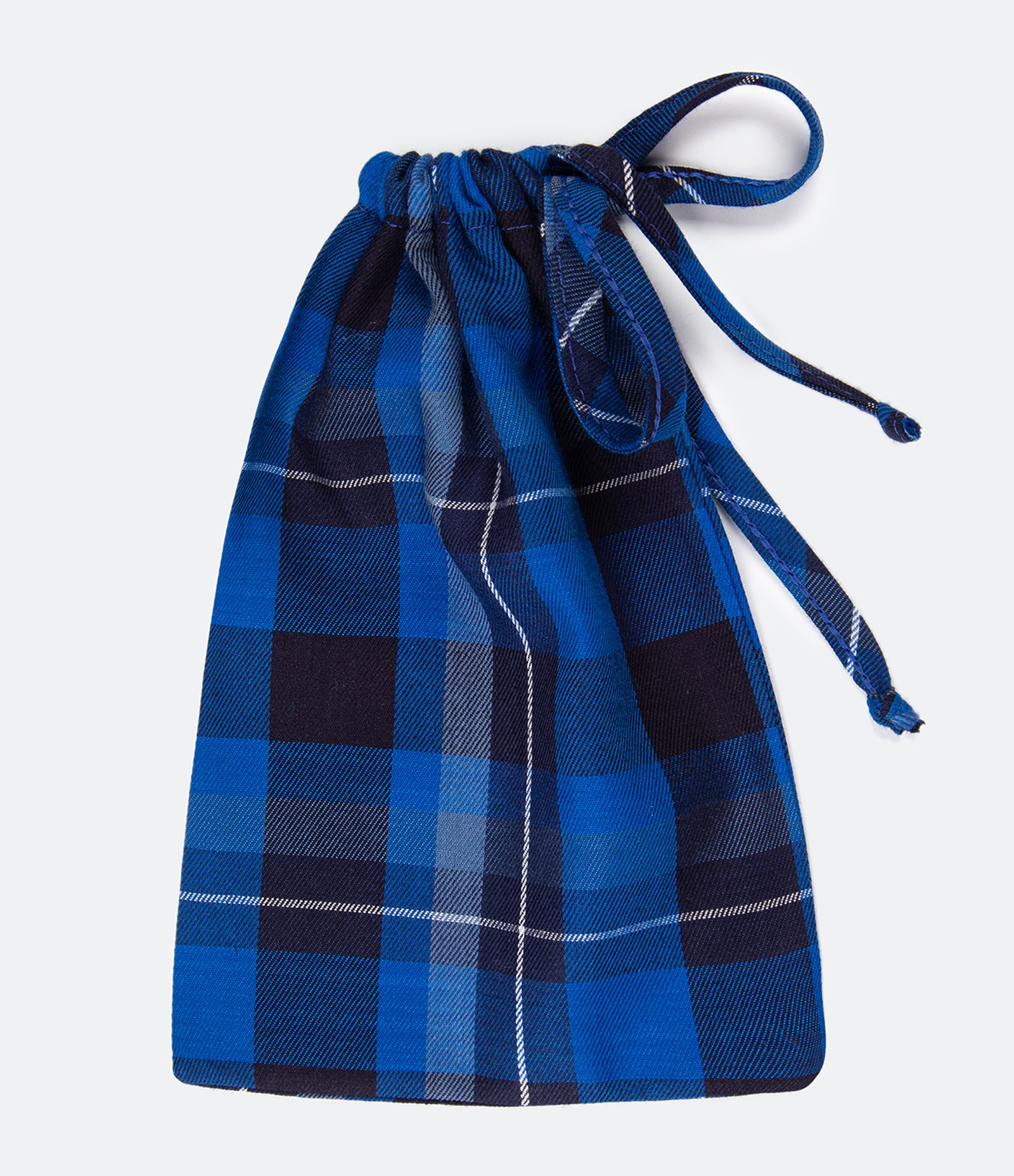 Máscara de Tecido Infantil Estampa Xadrez - Tam PP ao P Azul  3