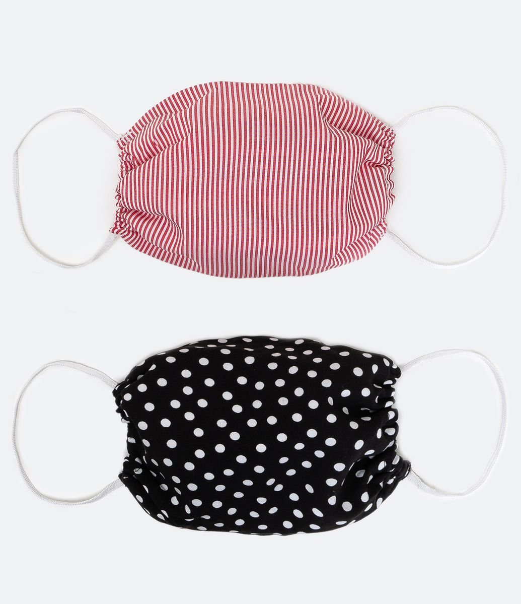 Kit com 2 Máscaras de Tecido Poá e Listrada  é boa?