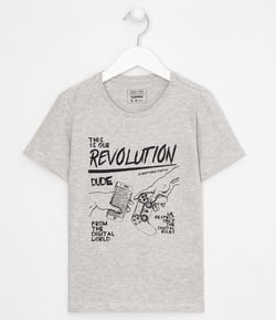Camiseta Infantil Estampa Revolução Digital - Tam 5 a 14 anos