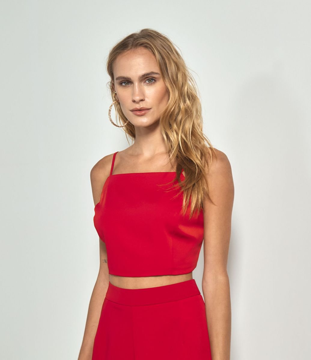 Cropped vermelho renner Clearance