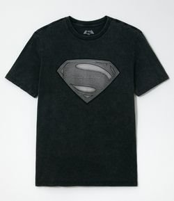 Camiseta Manga Curta com Estampa Super Homem