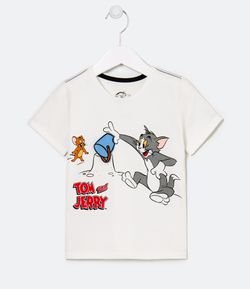Camiseta Infantil Estampa Interativa Tom e Jerry - Tam 1 a 5 anos