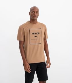 Camiseta Manga Curta Estampa Venice