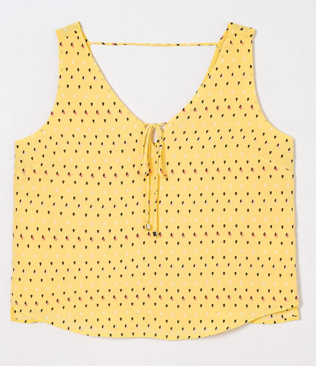 Blusa Regata Estampa Gotinhas Com Amarração é ruim? Blusa Regata Estampa Gotinhas Com Amarração é boa?