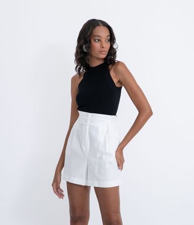 Blusa Regata em Tricô Canelada com Gola Halter e Barra Mullet é ruim? Blusa Regata em Tricô Canelada com Gola Halter e Barra Mullet é boa?