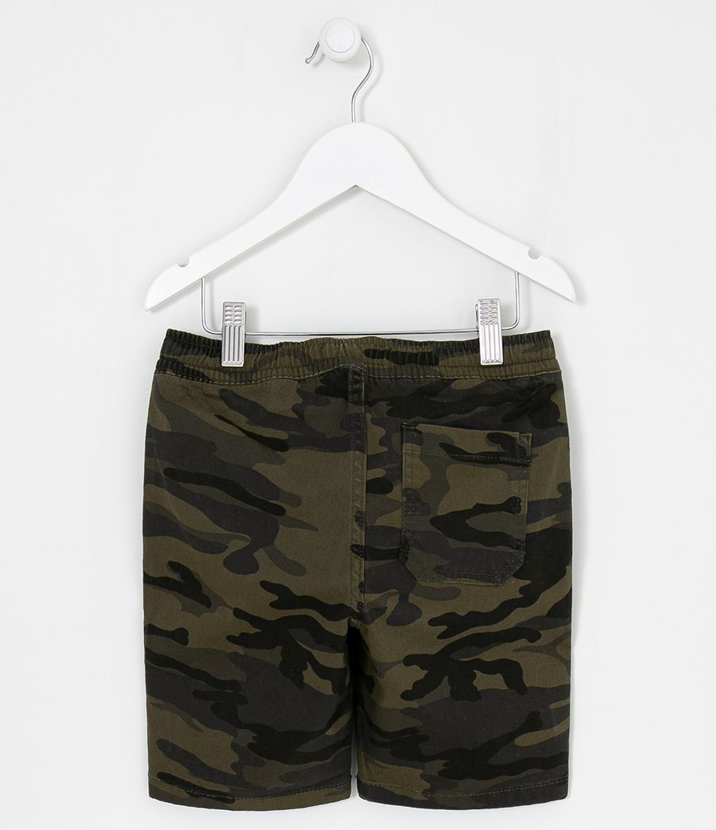 short camuflado infantil