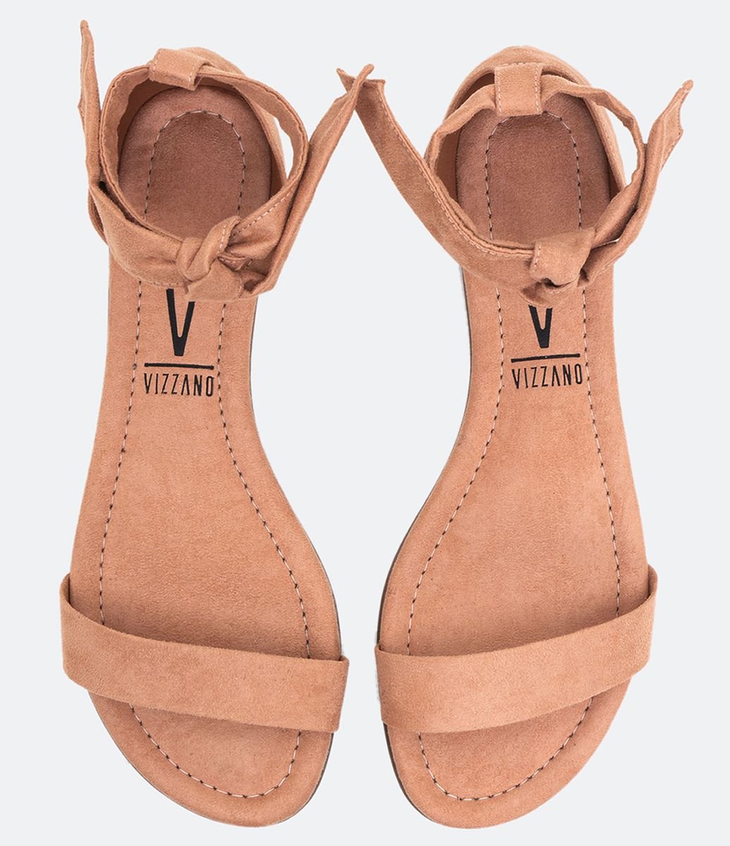 rasteira fake suede vizzano