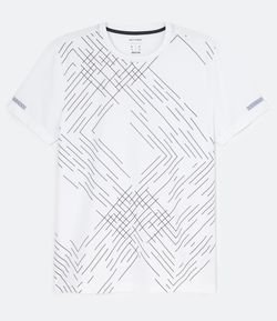 Camiseta Esportiva Estampa Geométrica 