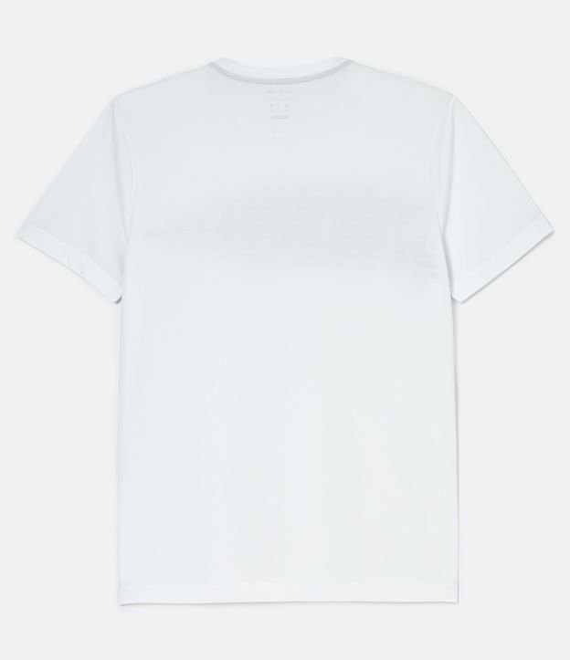 Camiseta Esportiva com Estampa Degradê | Get Over | Branco | P