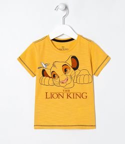 Camiseta Infantil Estampa Simba Rei Leão - Tam 3 a 8 anos