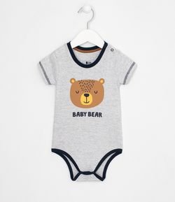 Body Infantil Estampa de Urso - Tam 0 a 18 meses