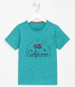 Camiseta Infantil Estampa California - Tam 5 a 14 anos 