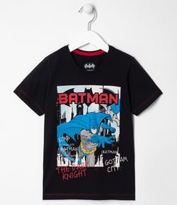 Camiseta Infantil Estampa Batman - Tam 4 a 12 anos