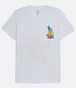 Camiseta Manga Curta com Estampa Simpsons