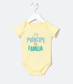 Body Infantil Lettering Príncipe da Família  - Tam 0 a 18 meses