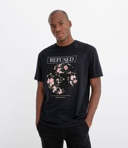 Camiseta Manga Curta Floral