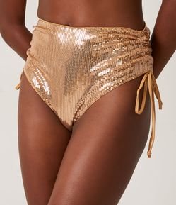 Short Hot Pants de Paetê com Puxadinho Lateral