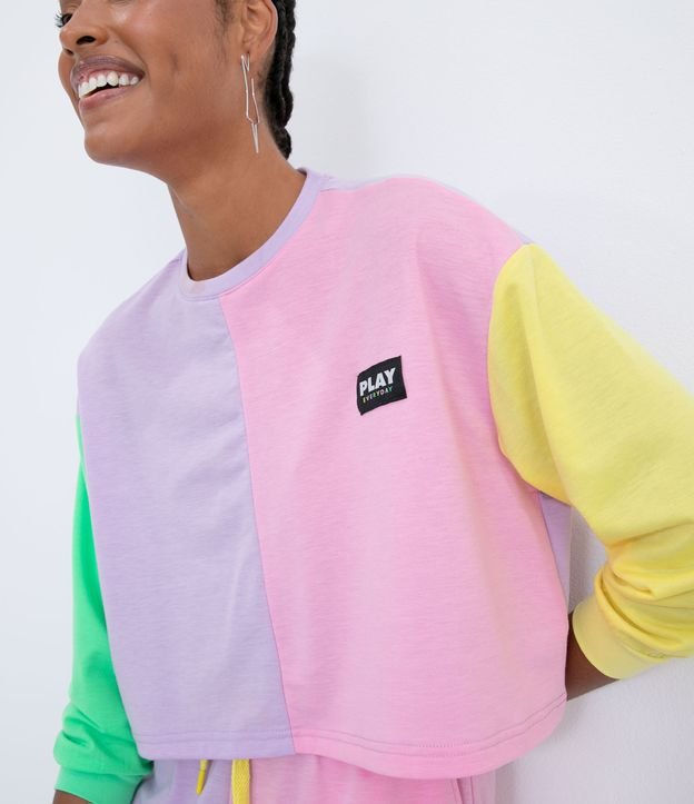 teddy fresh pastel colorblock moletom com capuz