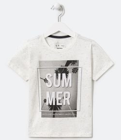 Camiseta Infantil Estampa Summer - Tam 5 a 14 anos