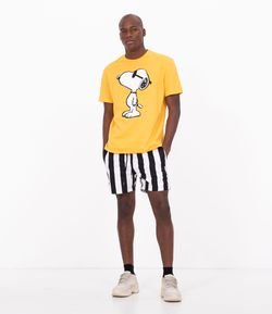 Camiseta Manga Curta Estampa Snoopy