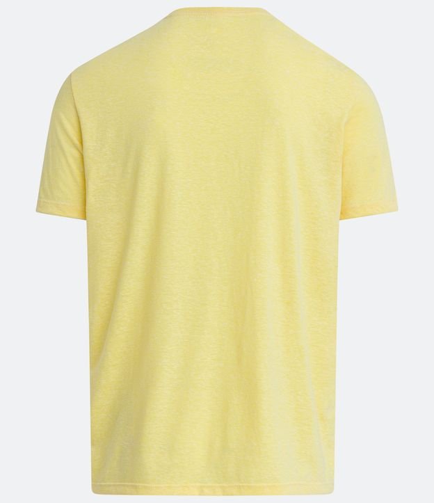Camiseta Básica em Algodão Amarelo Claro 6