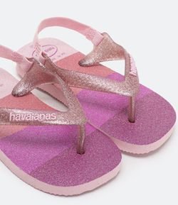 havaianas de glitter infantil