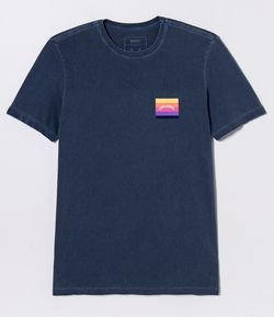 Camiseta Marmorizada com Estampa Simplicidade