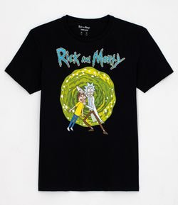 Camiseta com Estampa Rick e Morty