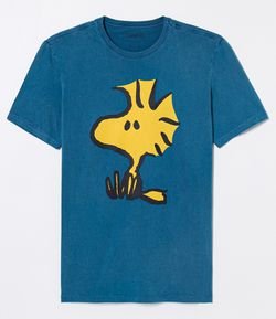 Camiseta Marmorizada Estampa Woodstock