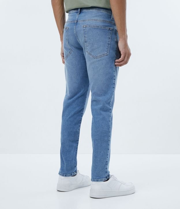 Calça Skinny Jeans com Bolsos Azul 3