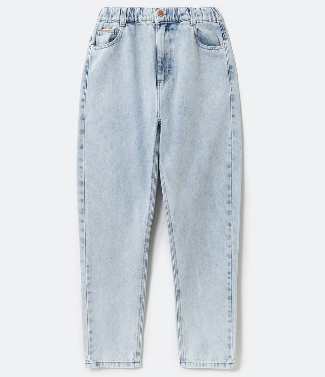 calça com elastico na cintura jeans