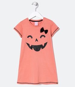 Camisola Infantil Estampa Abóbora Halloween  - Tam 4 ao 8