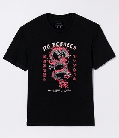 Camiseta com Estampa Dragão Menor preço em Camiseta com Estampa Dragão