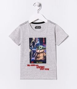 Camiseta Infantil Estampa Yoda Star Wars - Tam 3 a 5 anos