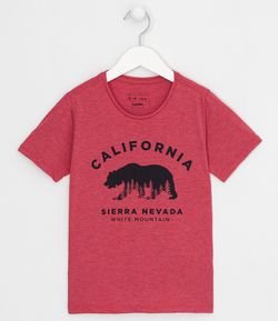 Camiseta Infantil Estampa Califórnia - Tam 5 a 14 anos