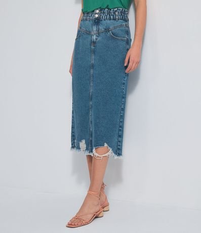 saia jeans midi renner