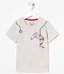 Camiseta Infantil Estampa Controle Game - Tam 5 a 14 anos