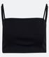 Imagem miniatura do produto Blusa Musculosa Cropped en Punto Roma con Escote Recto Negro 6